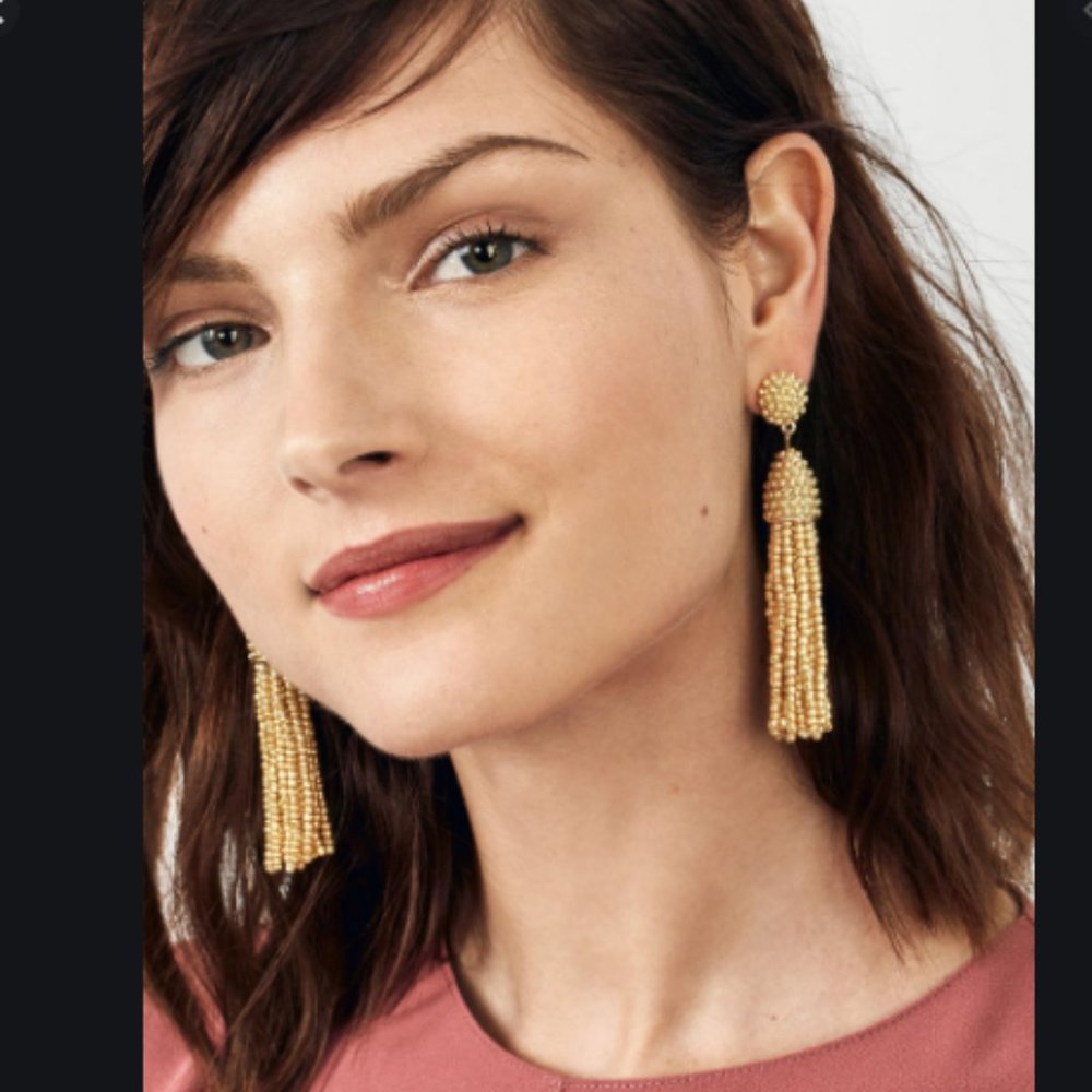 BaubleBar Gold Tassel Piñata Earrings